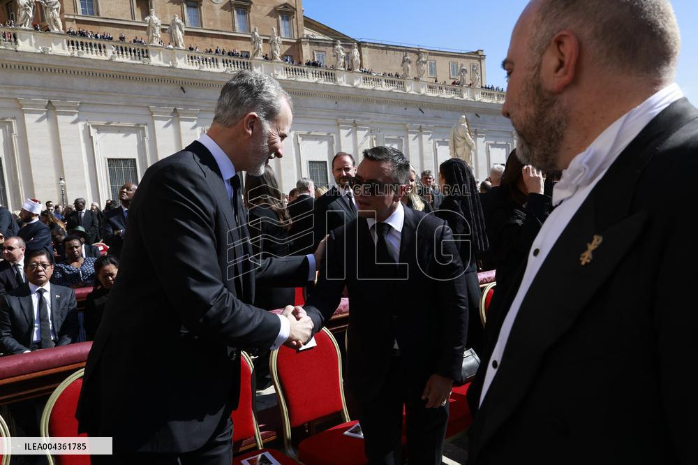 Spanish Royals At Pope Francis Funeral - Vatican