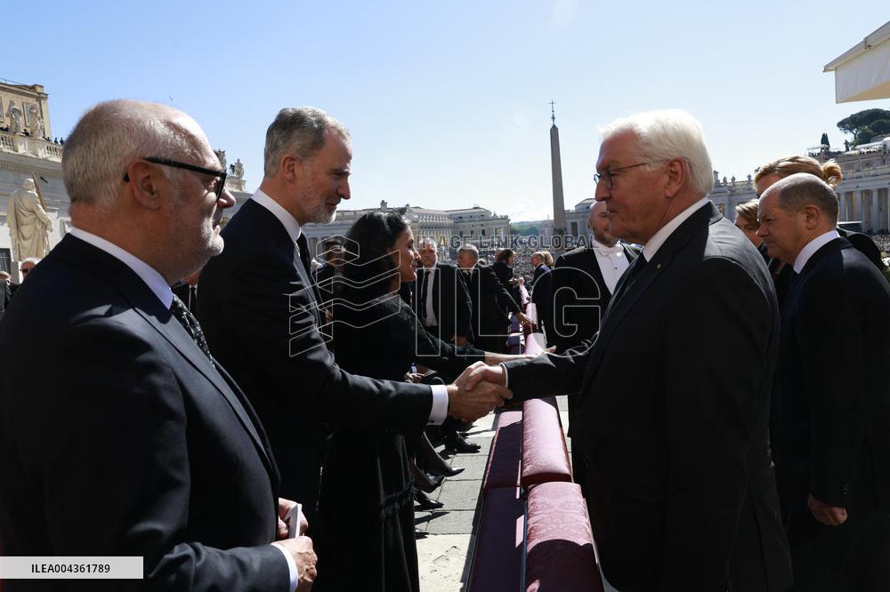 Spanish Royals At Pope Francis Funeral - Vatican
