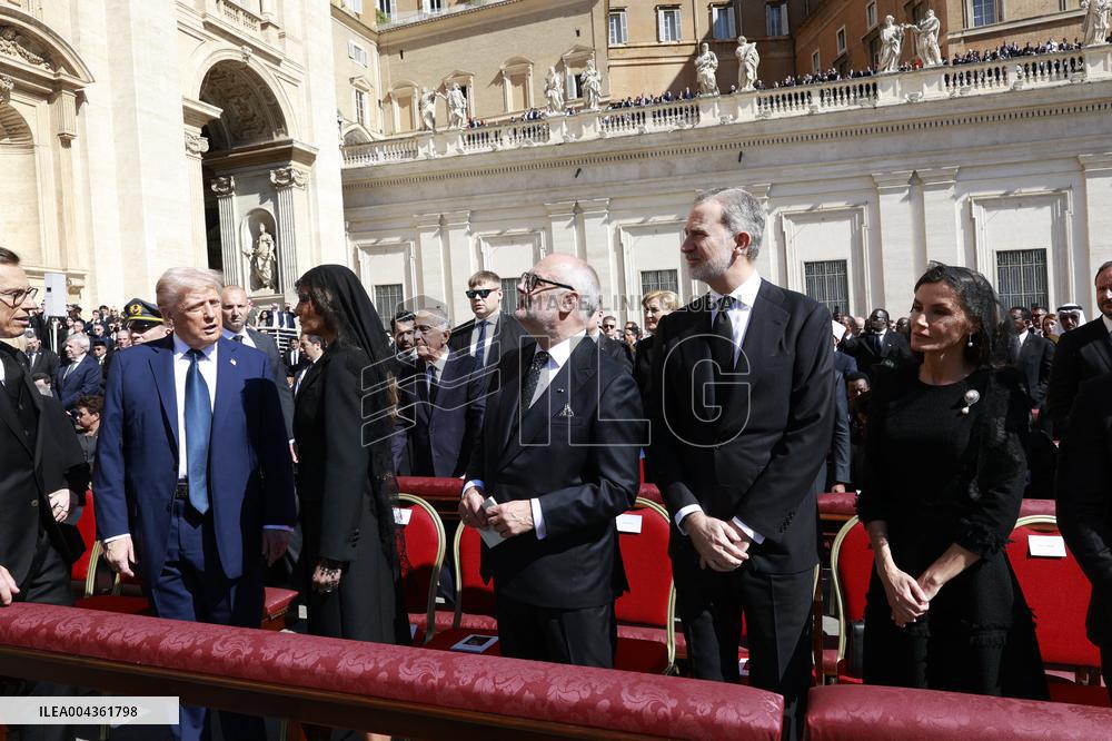 Spanish Royals At Pope Francis Funeral - Vatican
