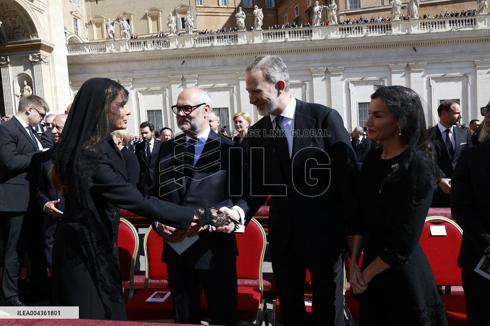 Spanish Royals At Pope Francis Funeral - Vatican