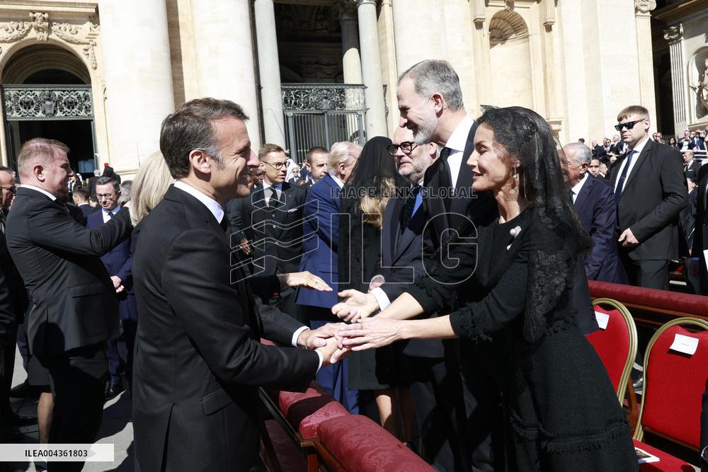 Spanish Royals At Pope Francis Funeral - Vatican