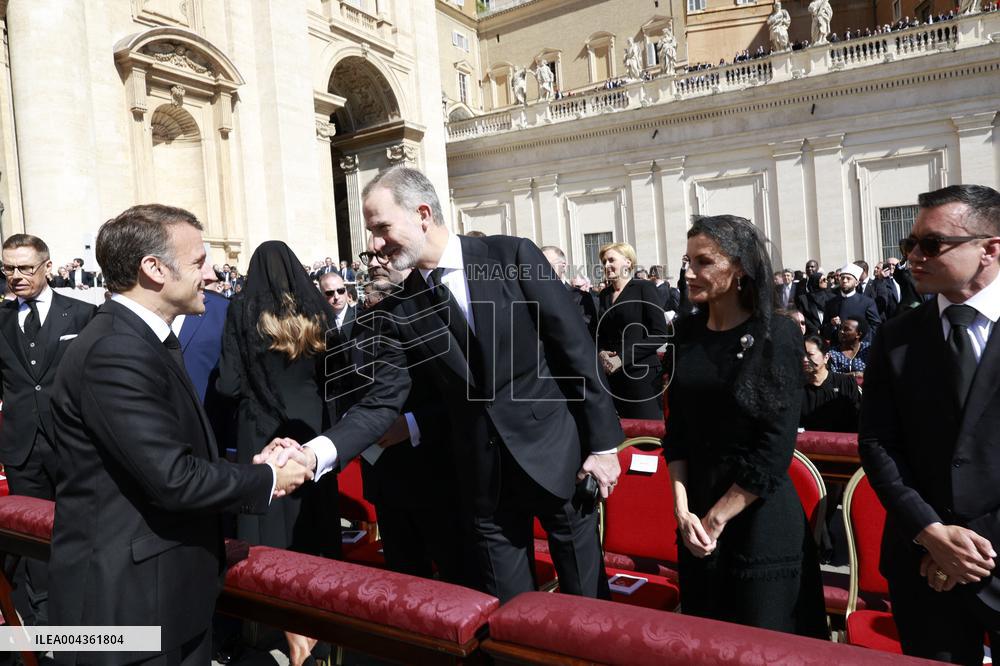 Spanish Royals At Pope Francis Funeral - Vatican