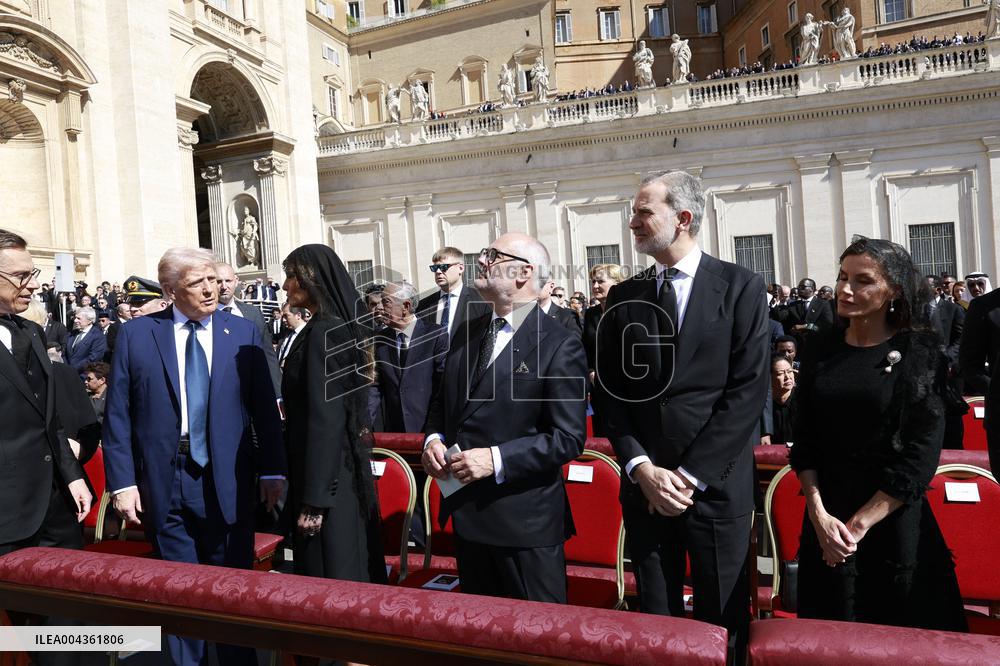Spanish Royals At Pope Francis Funeral - Vatican