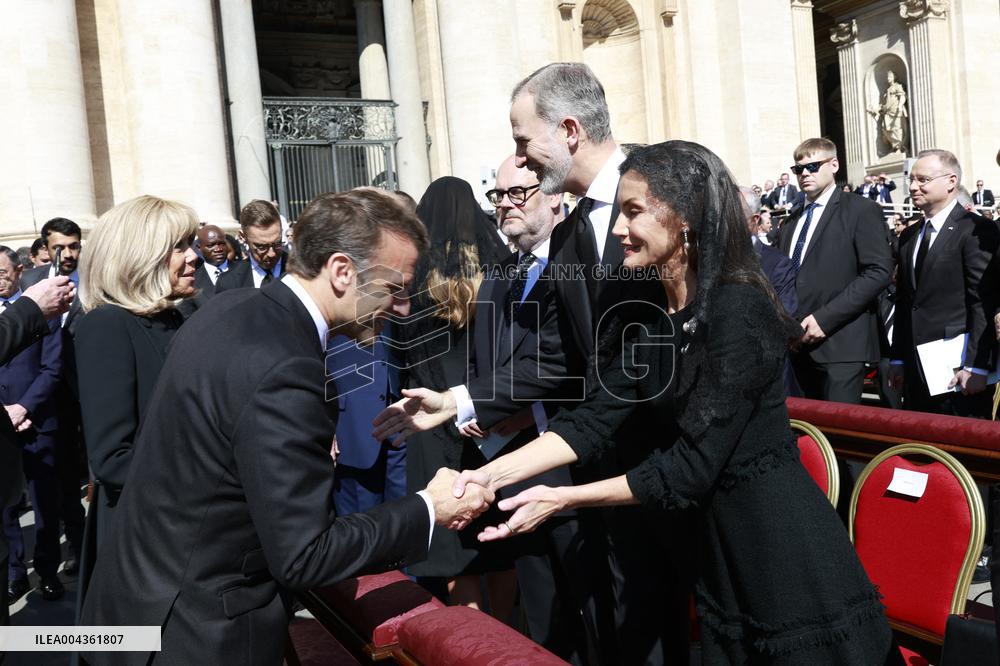 Spanish Royals At Pope Francis Funeral - Vatican