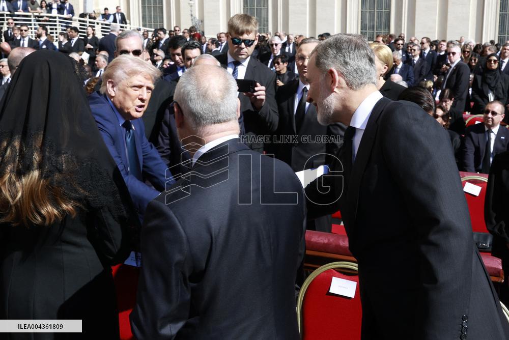Spanish Royals At Pope Francis Funeral - Vatican