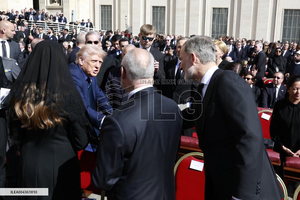 Spanish Royals At Pope Francis Funeral - Vatican