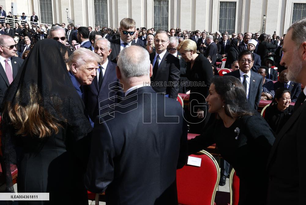 Spanish Royals At Pope Francis Funeral - Vatican