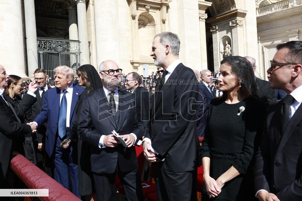 Spanish Royals At Pope Francis Funeral - Vatican