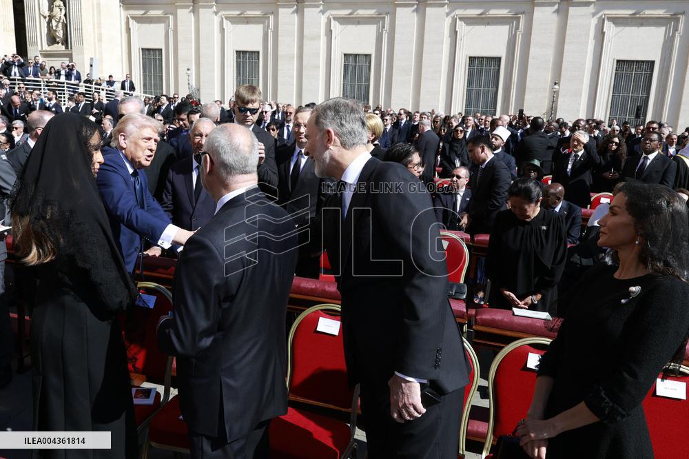 Spanish Royals At Pope Francis Funeral - Vatican