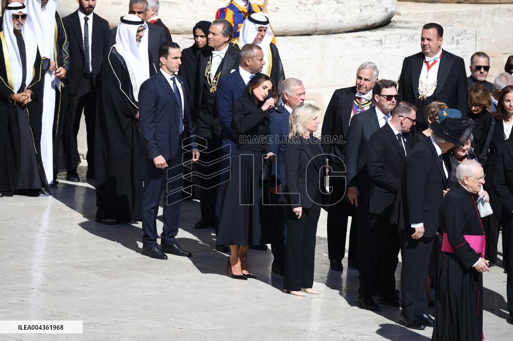 Royals Arrive For The Funeral of Pope Francis - Vatican