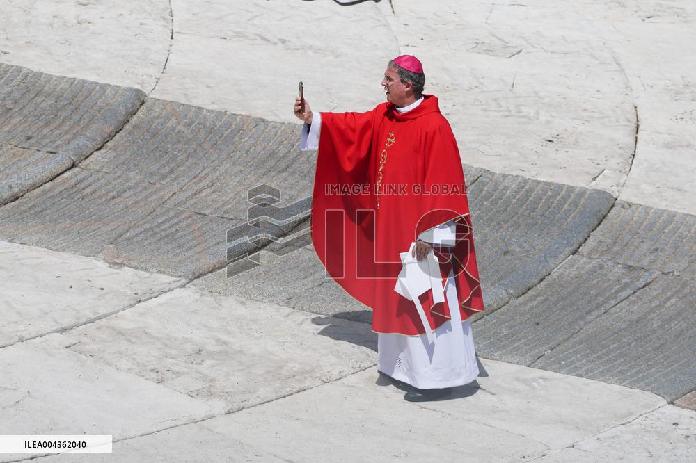 Cardinals And Clergy During The Funeral Of Pope Francis - Vatican