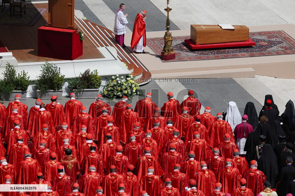 Cardinals And Clergy During The Funeral Of Pope Francis - Vatican