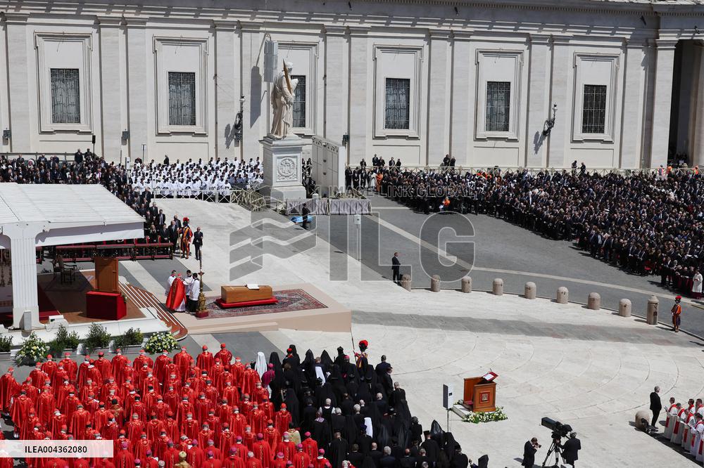 Cardinals And Clergy During The Funeral Of Pope Francis - Vatican