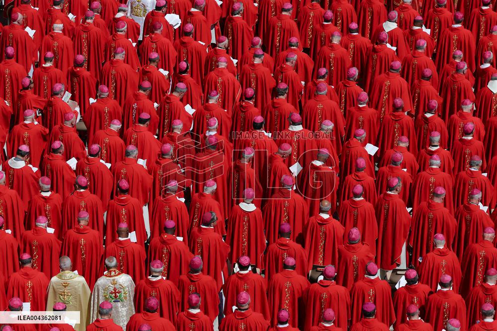 Cardinals And Clergy During The Funeral Of Pope Francis - Vatican