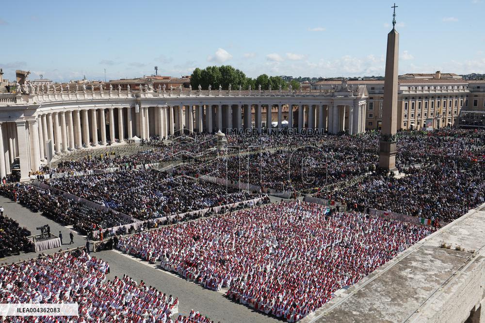 Cardinals And Clergy During The Funeral Of Pope Francis - Vatican