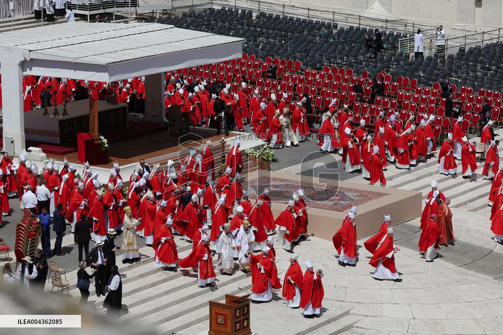 Cardinals And Clergy During The Funeral Of Pope Francis - Vatican