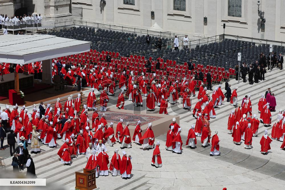 Cardinals And Clergy During The Funeral Of Pope Francis - Vatican
