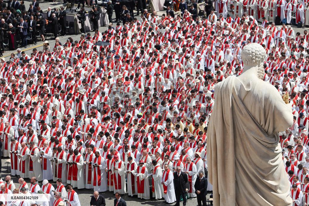 Cardinals And Clergy During The Funeral Of Pope Francis - Vatican
