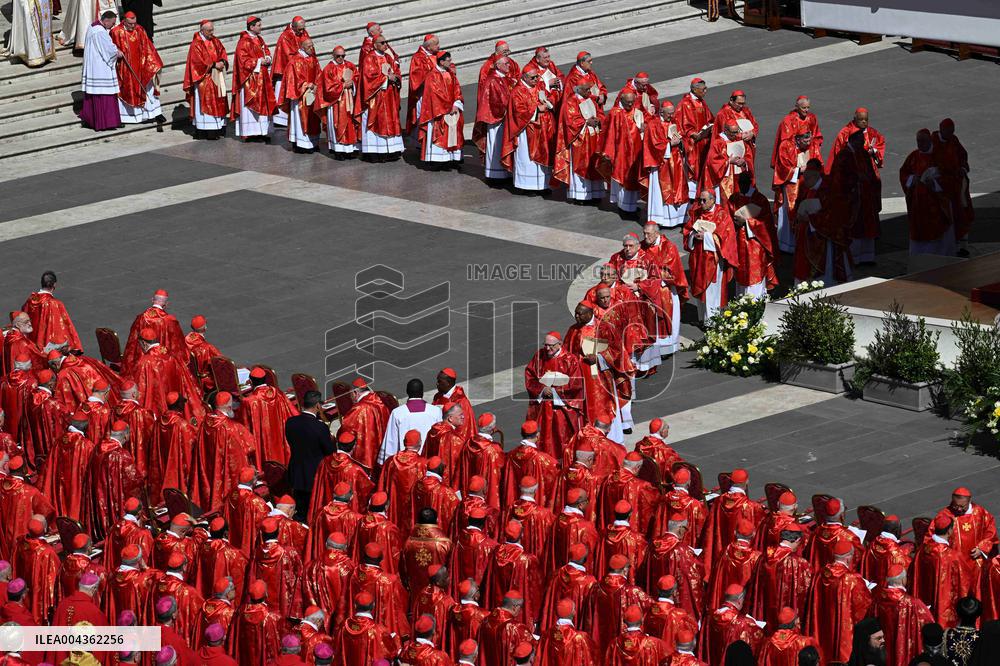 Cardinals And Clergy During The Funeral Of Pope Francis - Vatican