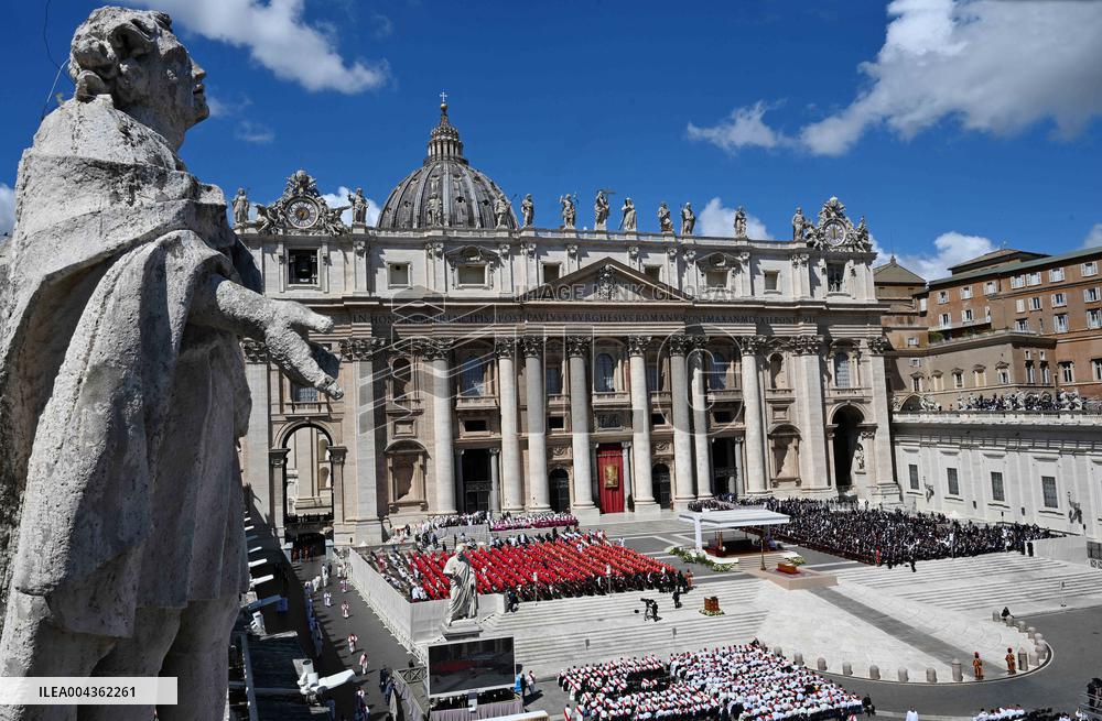 Cardinals And Clergy During The Funeral Of Pope Francis - Vatican