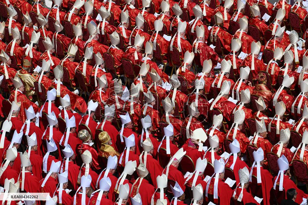 Cardinals And Clergy During The Funeral Of Pope Francis - Vatican