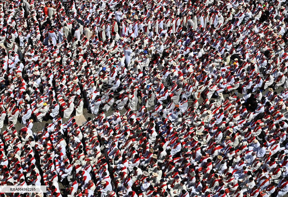 Cardinals And Clergy During The Funeral Of Pope Francis - Vatican