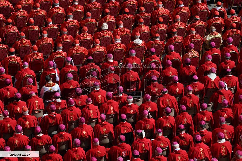 Cardinals And Clergy During The Funeral Of Pope Francis - Vatican