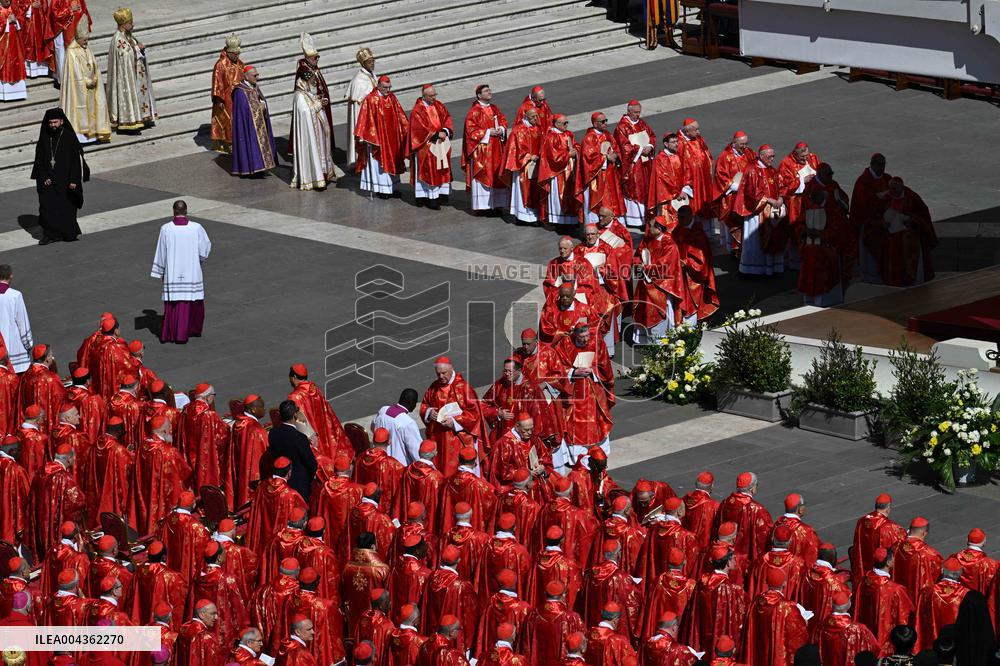Cardinals And Clergy During The Funeral Of Pope Francis - Vatican