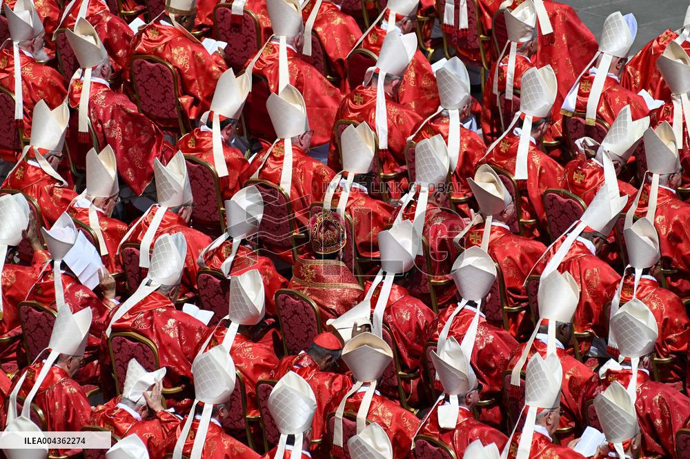 Cardinals And Clergy During The Funeral Of Pope Francis - Vatican