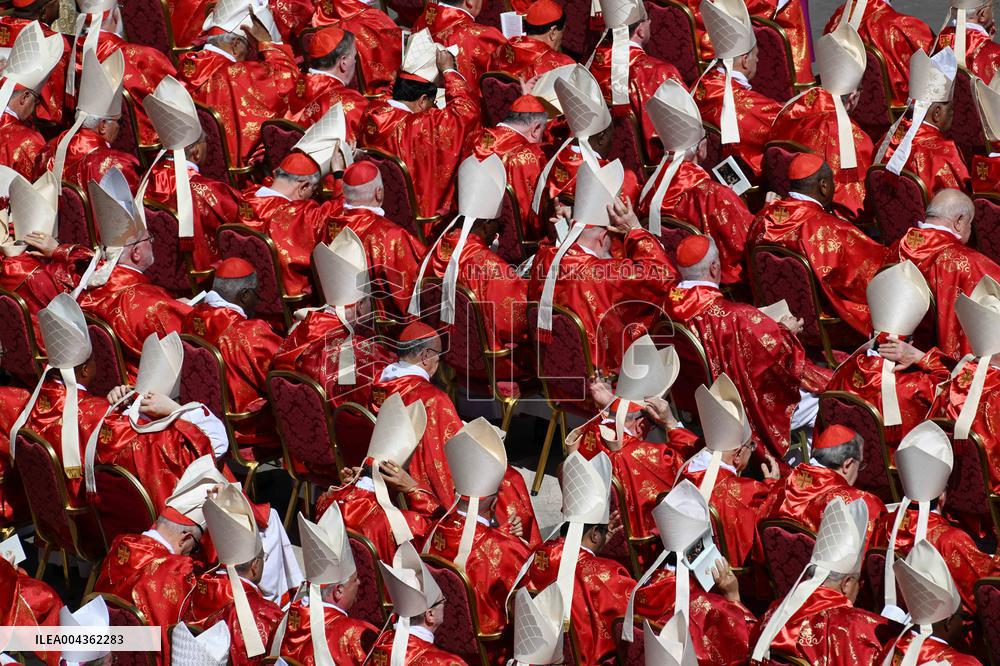 Cardinals And Clergy During The Funeral Of Pope Francis - Vatican