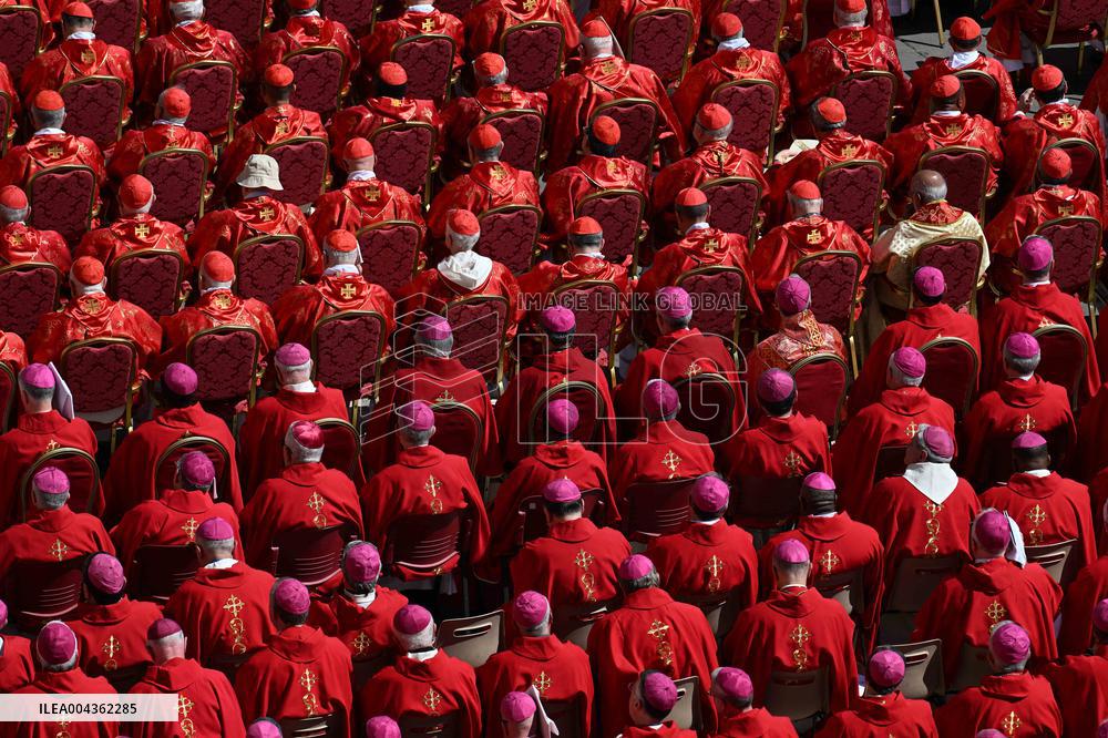 Cardinals And Clergy During The Funeral Of Pope Francis - Vatican