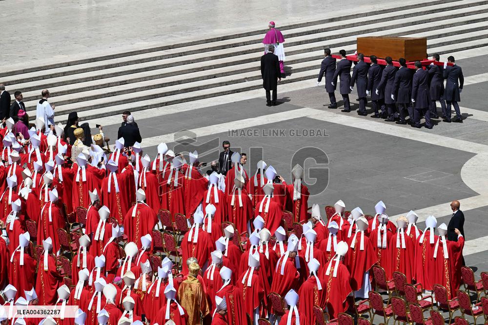Cardinals And Clergy During The Funeral Of Pope Francis - Vatican