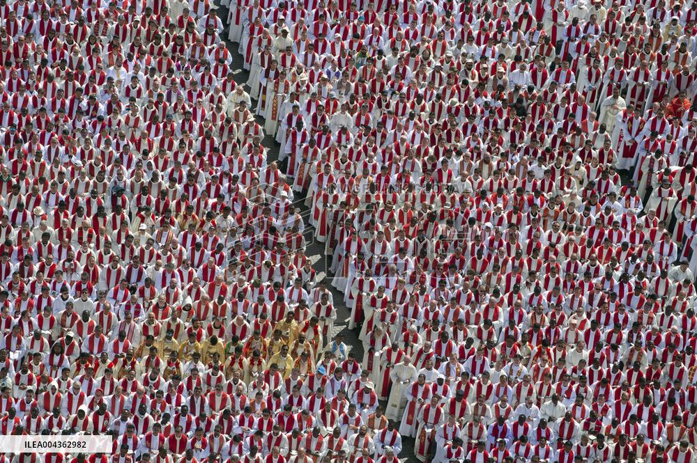 Cardinals And Clergy During The Funeral Of Pope Francis - Vatican