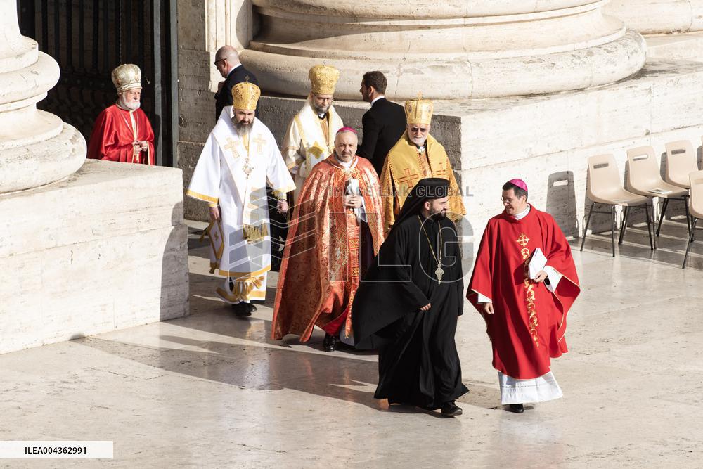 Cardinals And Clergy During The Funeral Of Pope Francis - Vatican