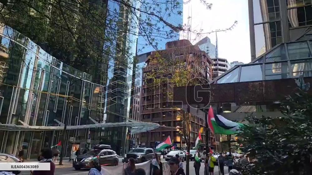 Canada: Pro-Palestine Protest in Vancouver