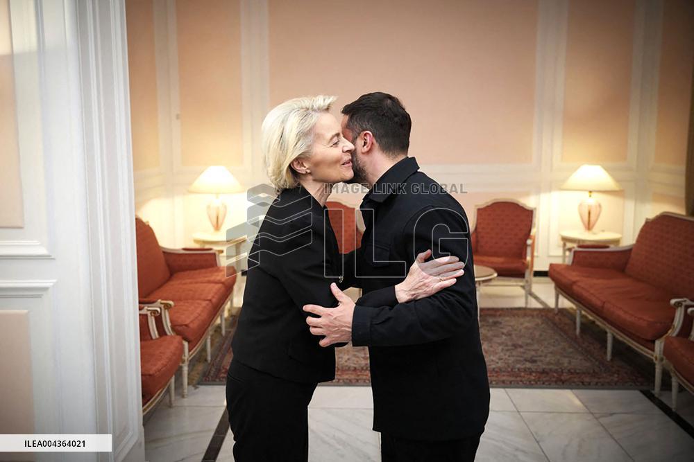 Ursula von der Leyen meets Volodymyr Zelensky In Vatican