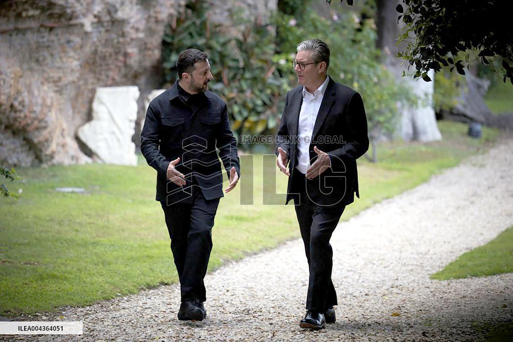 Sir Keir Starmer Meets Volodymyr Zelensky - Rome