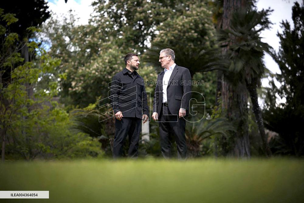 Sir Keir Starmer Meets Volodymyr Zelensky - Rome