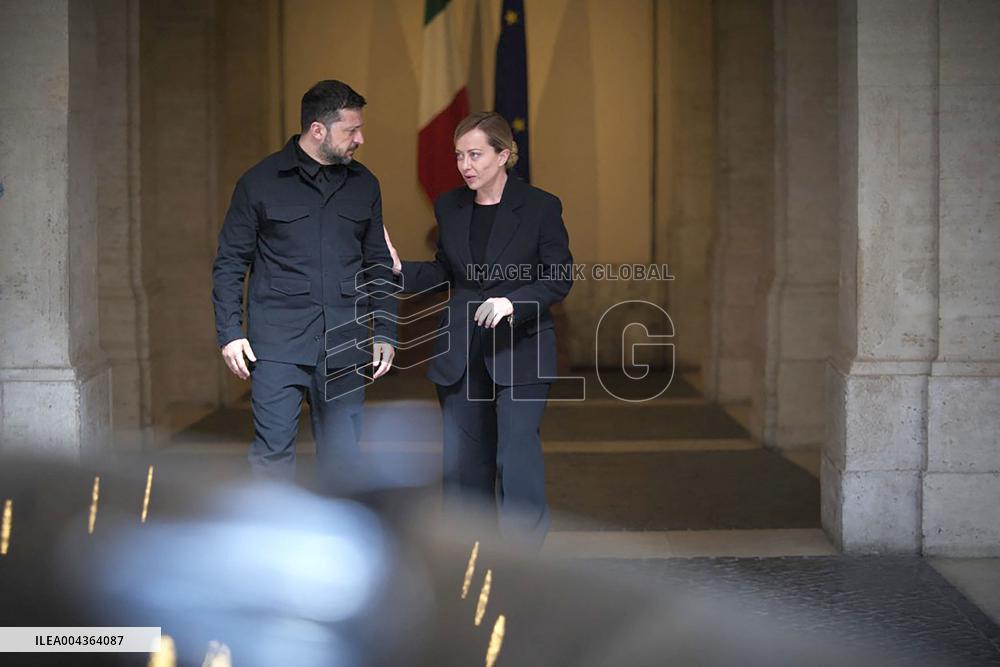 President Zelensky Meets with Giorgia Meloni in Rome