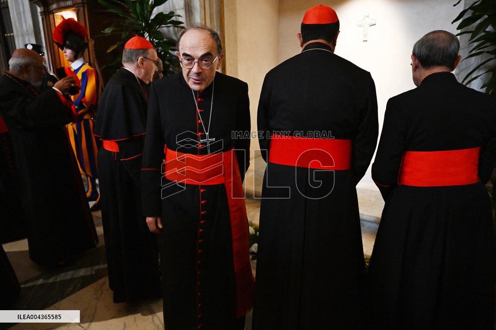 Cardinals Visit The Tomb Of Pope Francis - Rome