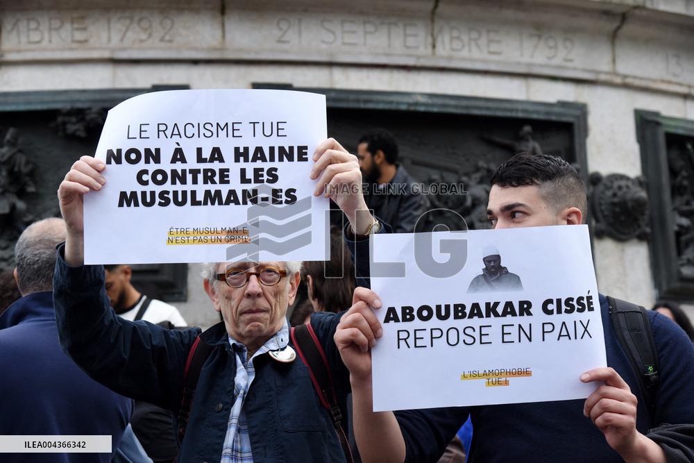 Rally Against Islamophobia for Aboubakar Cisse - Paris