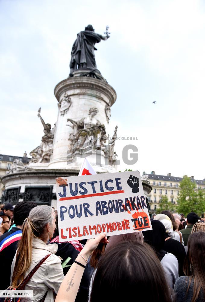Rally Against Islamophobia for Aboubakar Cisse - Paris