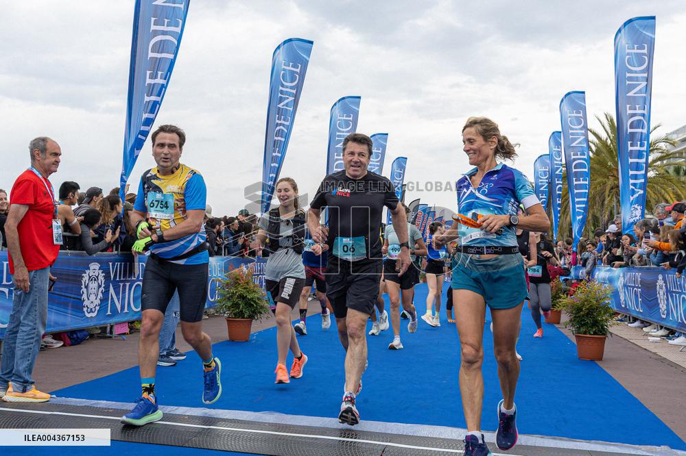 Christian Estrosi at Nice International Half-Marathon - Nice