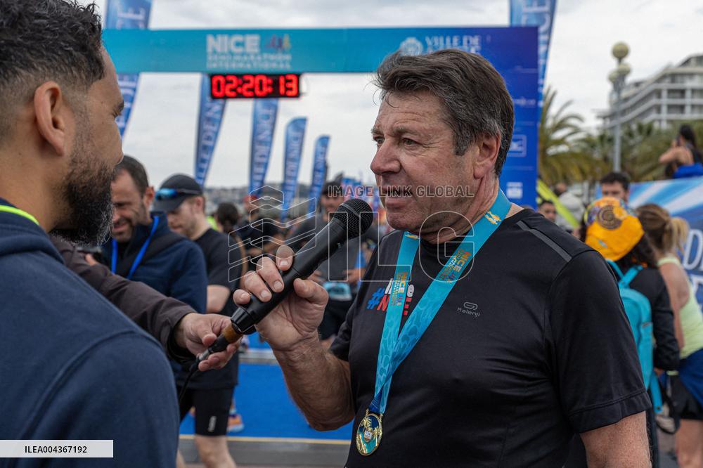 Christian Estrosi at Nice International Half-Marathon - Nice