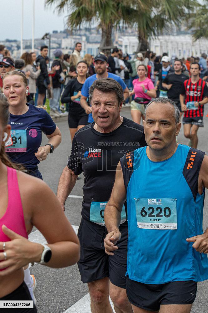Christian Estrosi at Nice International Half-Marathon - Nice
