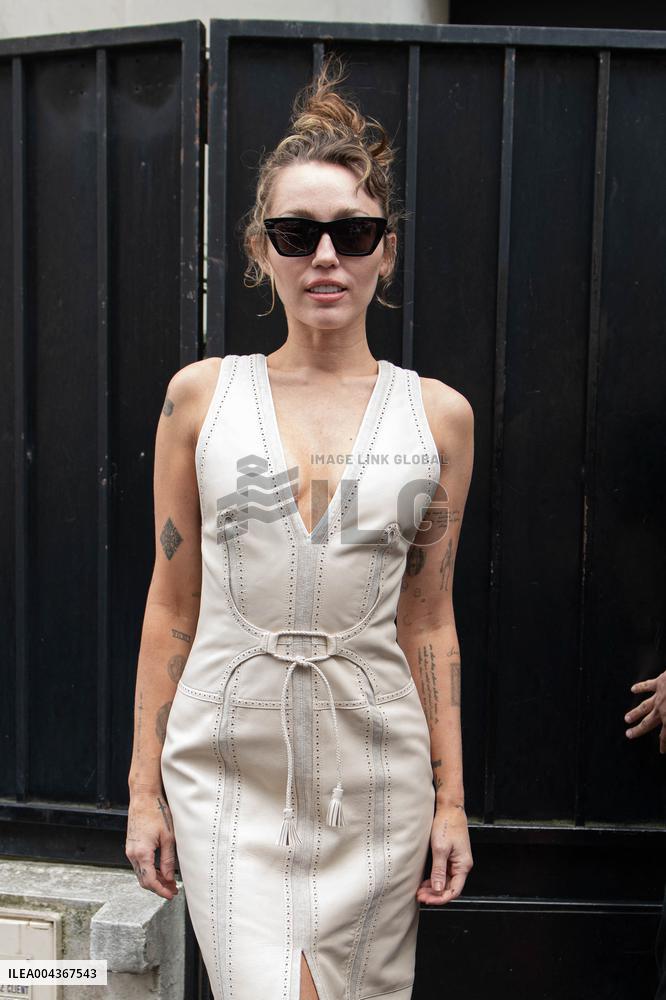 Miley Cyrus Leaves A Photo Shoot - Paris