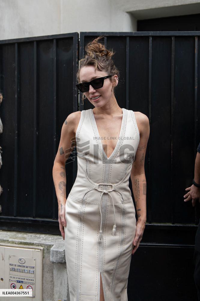Miley Cyrus Leaves A Photo Shoot - Paris