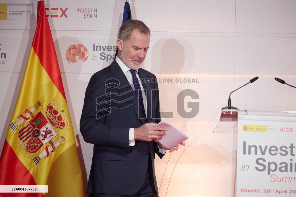 King Felipe VI Opens Invest in Spain Summit - Madrid