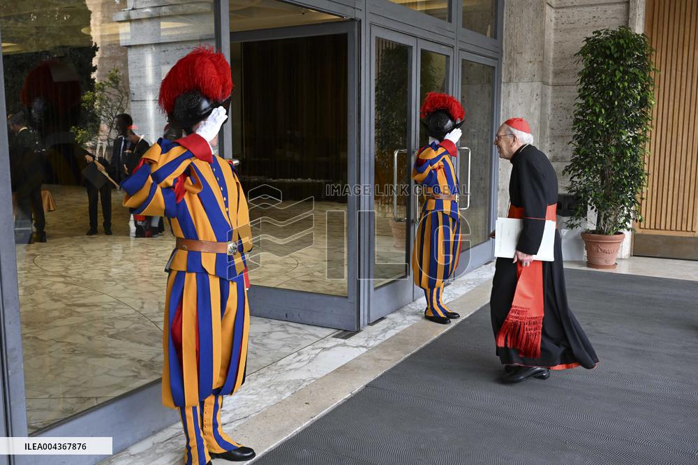 Cardinals At Congregation Meeting To Prepare The Conclave - Vatican