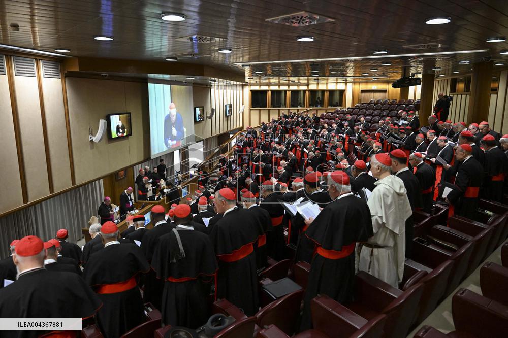 Cardinals At Congregation Meeting To Prepare The Conclave - Vatican